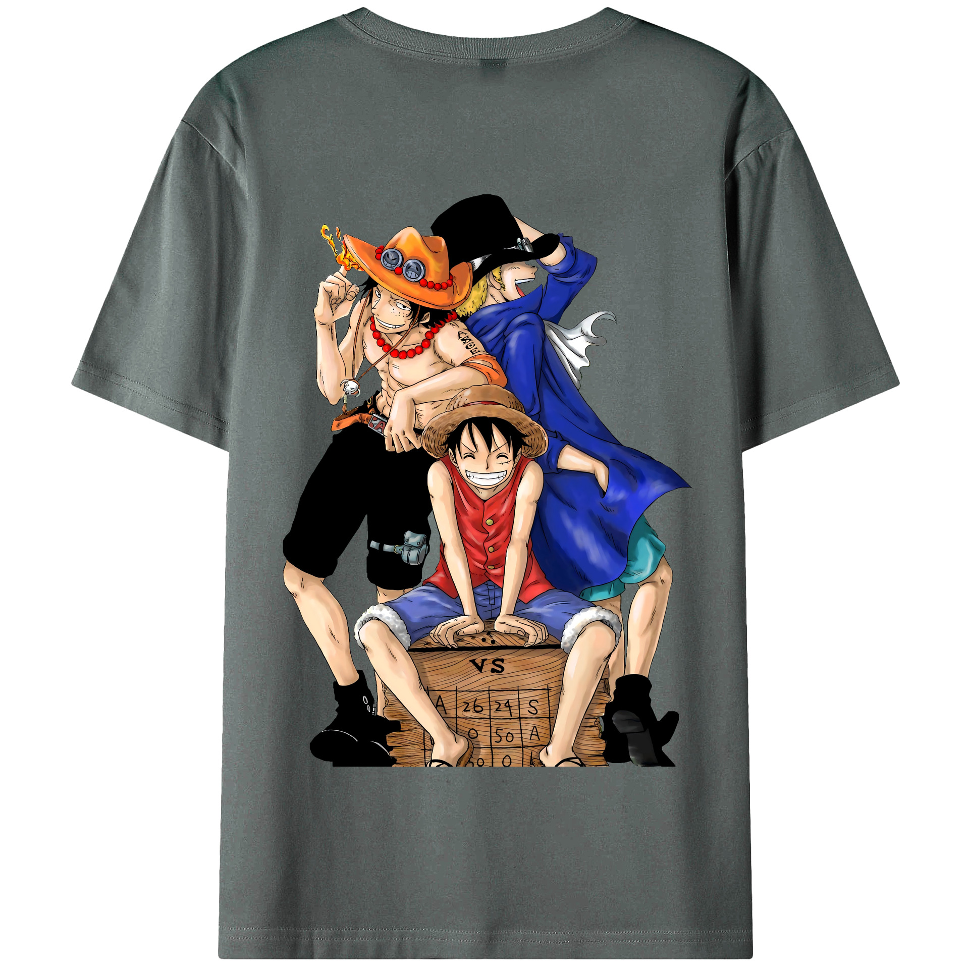 ワンピース モンキー・D・ルフィ ONE PIECE Monkey D. Luffy 綿100％半袖Tシャツ（背面プリント）